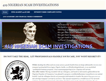 Tablet Screenshot of 419nigerianscaminvestigations.weebly.com