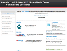 Tablet Screenshot of ansonialibrary.weebly.com