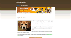 Desktop Screenshot of dog-food-recall.weebly.com