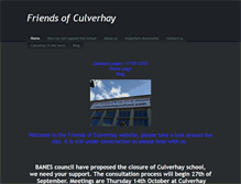 Tablet Screenshot of friendsofculverhay.weebly.com