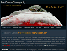 Tablet Screenshot of fredcohenphotography.weebly.com