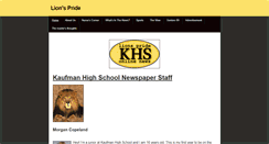 Desktop Screenshot of khsnewspaper.weebly.com