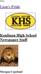 Mobile Screenshot of khsnewspaper.weebly.com