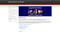Desktop Screenshot of physedgamesbinder.weebly.com