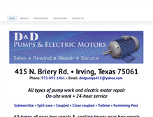 Tablet Screenshot of dndpumpsandelectricmotors.weebly.com