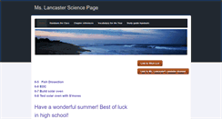 Desktop Screenshot of mslancasterscience.weebly.com