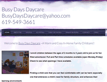 Tablet Screenshot of busydaysdaycare.weebly.com