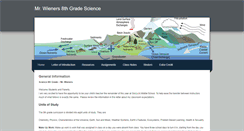 Desktop Screenshot of mrwienersscience.weebly.com