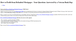 Desktop Screenshot of howtoprofitfromdefaultedmortgages.weebly.com