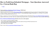 Tablet Screenshot of howtoprofitfromdefaultedmortgages.weebly.com