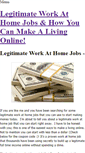 Mobile Screenshot of legitimate-work-at-home-jobs.weebly.com