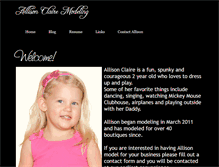 Tablet Screenshot of allisonclairemodeling.weebly.com