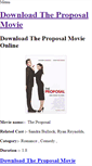 Mobile Screenshot of downloadtheproposal-movie.weebly.com