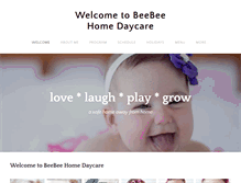 Tablet Screenshot of beebeehomedaycare.weebly.com