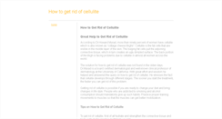 Desktop Screenshot of howtogetridofcellulites.weebly.com