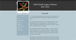 Desktop Screenshot of legacy6thgrade.weebly.com