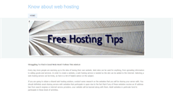 Desktop Screenshot of freehostingtips.weebly.com