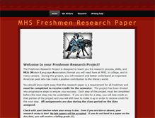 Tablet Screenshot of mhsfreshmenresearchpaper.weebly.com