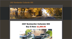 Desktop Screenshot of 2007bombardieroutlander800.weebly.com