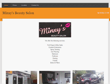 Tablet Screenshot of minxysbeautysalon.weebly.com