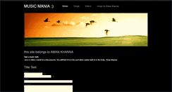 Desktop Screenshot of musicmania007.weebly.com