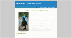 Desktop Screenshot of missdcfrodeo.weebly.com