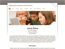 Tablet Screenshot of jennyrehajumpingbeandaycare.weebly.com