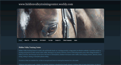 Desktop Screenshot of hiddenvalleytrainingcenter.weebly.com