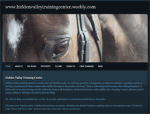 Tablet Screenshot of hiddenvalleytrainingcenter.weebly.com