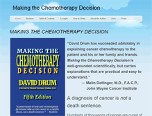 Tablet Screenshot of makingthechemotherapydecision.weebly.com
