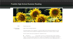 Desktop Screenshot of franklinhighschool.weebly.com