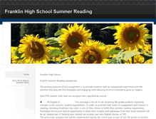 Tablet Screenshot of franklinhighschool.weebly.com