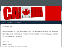 Tablet Screenshot of ourcanadaproject.weebly.com