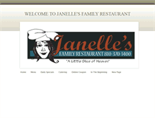 Tablet Screenshot of janellesfamilyrestaurant.weebly.com