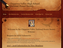 Tablet Screenshot of chippewavalleynhs.weebly.com