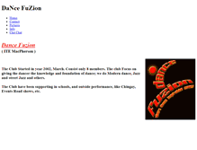 Tablet Screenshot of dancefuzion.weebly.com