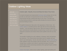 Tablet Screenshot of outdoorlightingideas.weebly.com