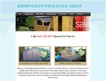Tablet Screenshot of birminghamwholesalesheds.weebly.com