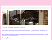 Tablet Screenshot of escapebeautywellbeing.weebly.com
