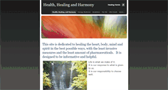 Desktop Screenshot of healthhealingandharmony.weebly.com