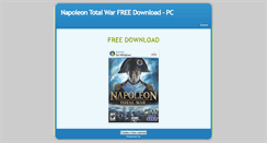 Desktop Screenshot of freenapoleontotalwar.weebly.com