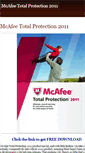 Mobile Screenshot of mcafeetotalprotection2011.weebly.com