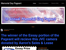 Tablet Screenshot of memorialdaypageant.weebly.com