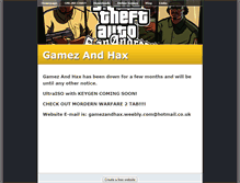 Tablet Screenshot of gamezandhax.weebly.com