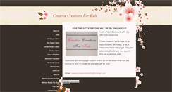 Desktop Screenshot of creativecreationsforkids.weebly.com
