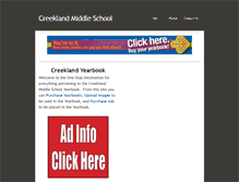 Tablet Screenshot of creeklandyearbook.weebly.com