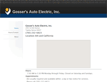 Tablet Screenshot of gossersautoelectric.weebly.com