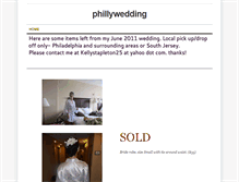 Tablet Screenshot of phillyweddingforsale.weebly.com