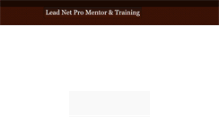 Desktop Screenshot of lead-net-pro-mentor.weebly.com