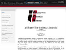 Tablet Screenshot of cornerstonechristianacademy.weebly.com